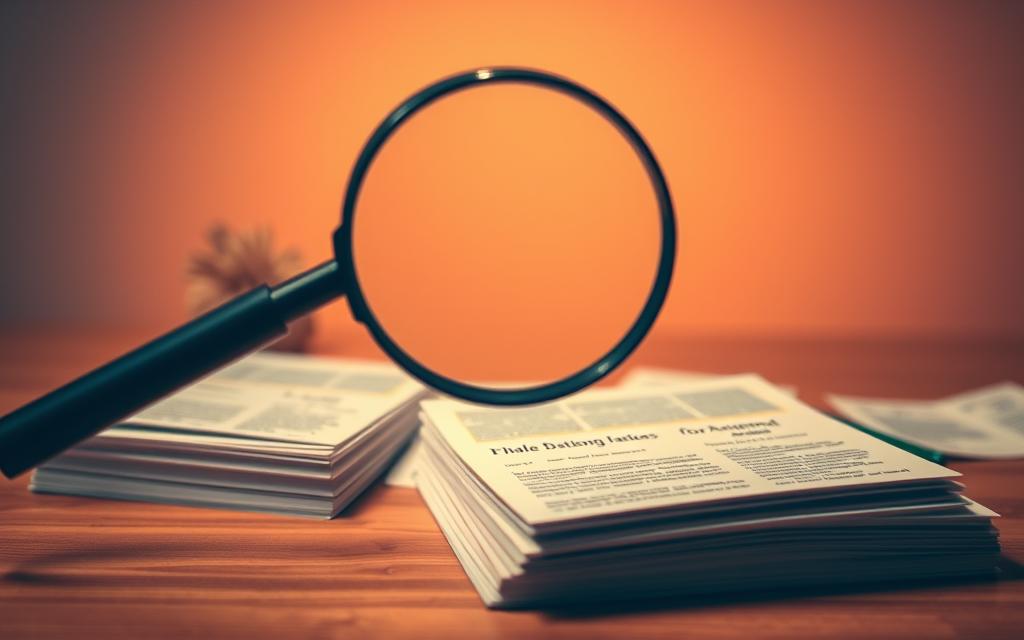 A Vibrant, Thought-Provoking Scene Of Identifying False Statements Unfolds Before The Viewer'S Eyes. In The Foreground, A Magnifying Glass Hovers Intently Over A Stack Of Documents, Casting A Penetrating Gaze That Scrutinizes Each Detail. The Middle Ground Features A Meticulously Arranged Array Of Informational Cards, Each Presenting A Unique Statement To Be Examined. The Background Is A Softly Blurred, Minimalist Workspace, Evoking A Sense Of Focus And Concentration. Warm, Directional Lighting Illuminates The Scene, Creating A Contemplative And Analytical Atmosphere. The Composition Emphasizes The Careful, Step-By-Step Process Of Discerning Truth From Falsehood, Inviting The Observer To Engage In This Critical Thinking Exercise.